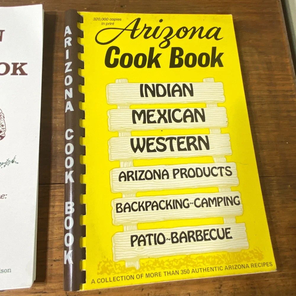 Vintage Arizona Cook Book & Indian Cooking Cook Book Lot Bruce Carlson Fischer